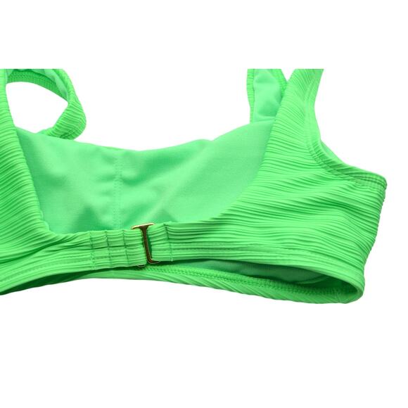 Salt + Cove Juniors' Mint Spark Variegated Ribbed Bralette Bikini Top - Picture 4 of 5